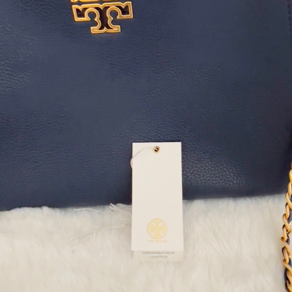Tory Burch Britten Tote Royal Navy - Picture 8 of 9